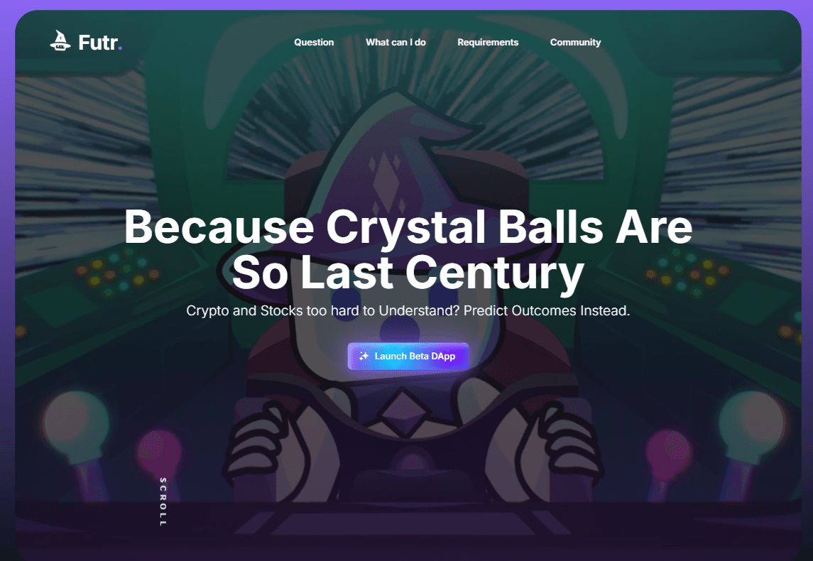 Back To The Futr desktop interface